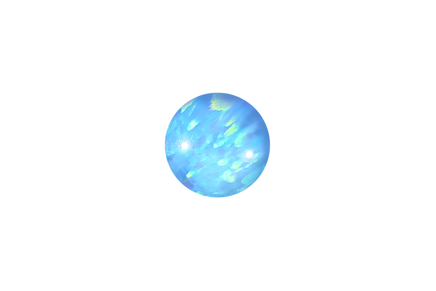 Synthetischer Opal Klemmkugel von Piercingline